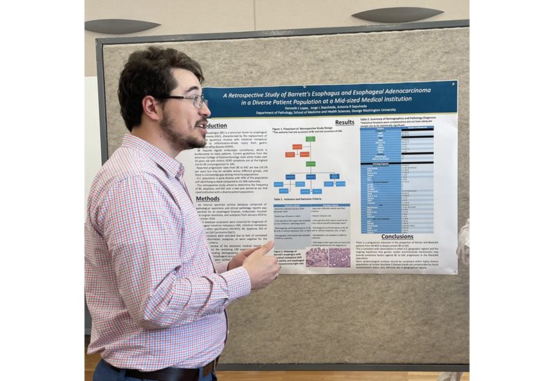 Jesse presents at GWSMHS research showcase